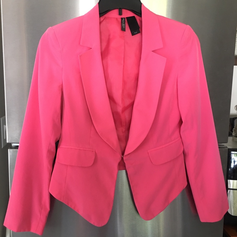 Hot Pink Barbie Jacket Tuxedo Cropped S/M Pointed